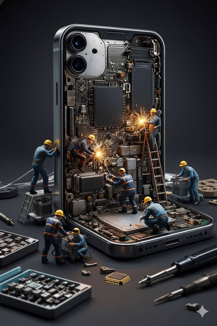 Phone repair service display